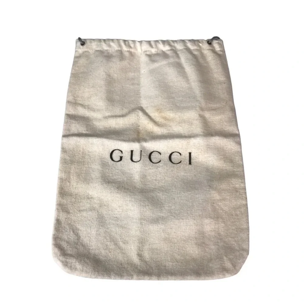 Authentic Gucci Dust Bags Covers Drawstring Lot‎ Of 2 Made In Italy Cotton